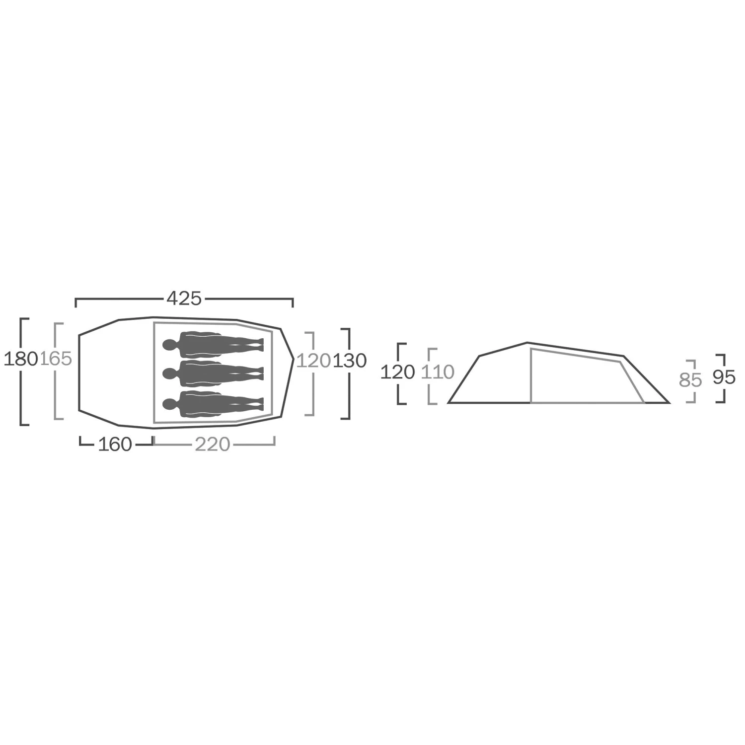 Helsport Lofoten X-Trem 3 Camp Zelt (red/yellow) – Bild 4