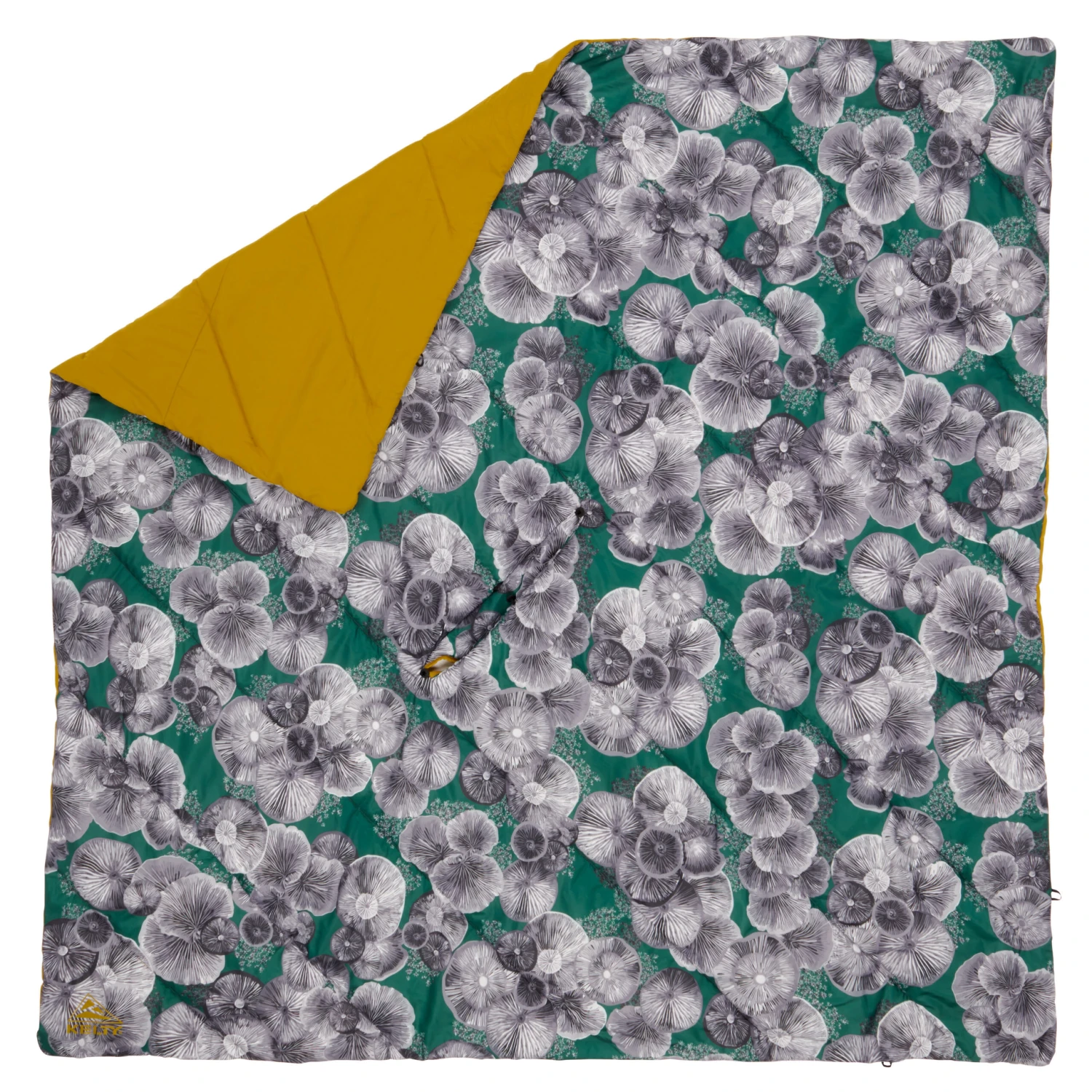 Kelty Hoodligan Blanket Decke (olive-oil/posey-shrooms) 1 Kelty Hoodligan Blanket Decke (olive-oil/posey-shrooms)