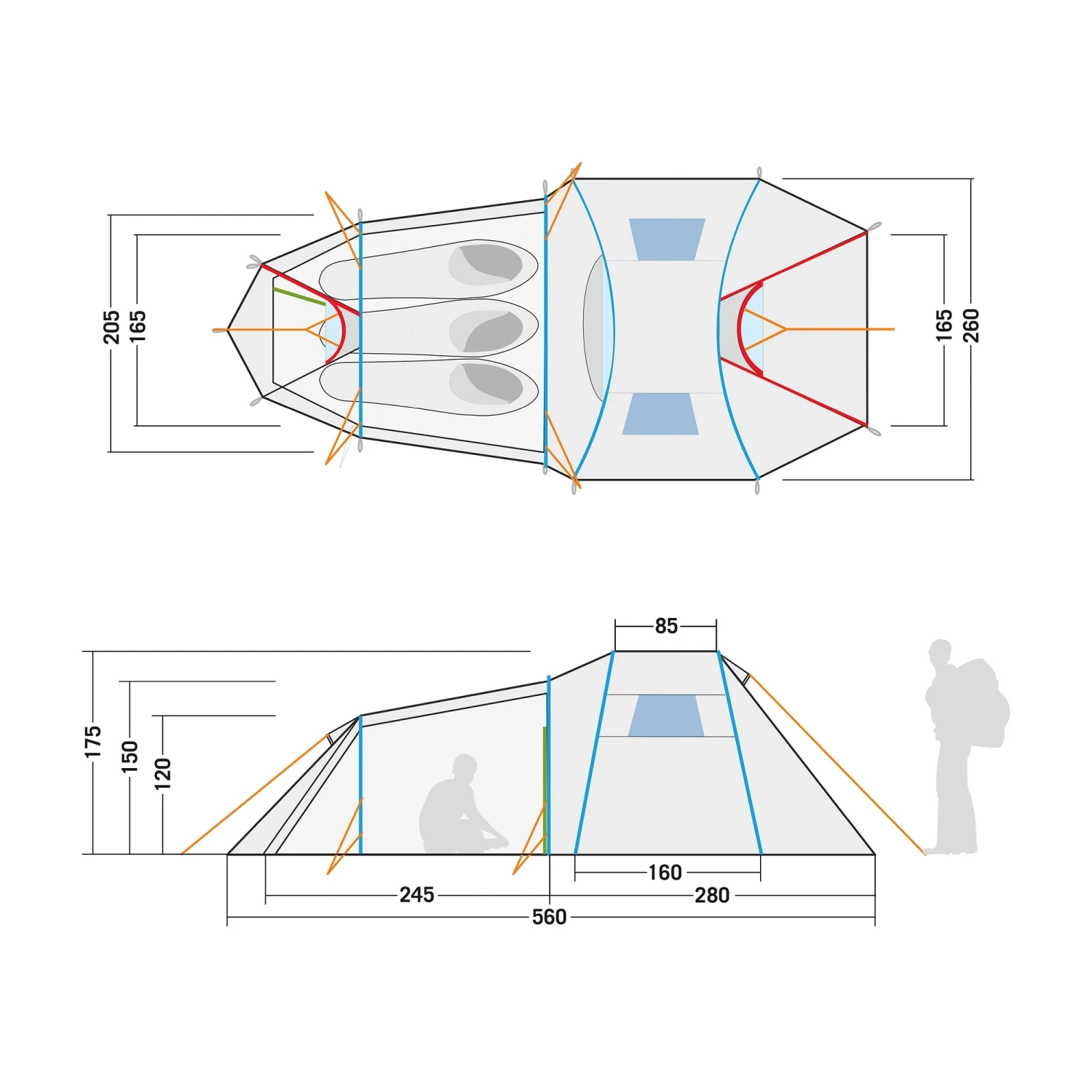 Tatonka Alaska 3 Plus Zelt (light-olive) 2 Tatonka Alaska 3 Plus Zelt (light-olive) – Bild 2