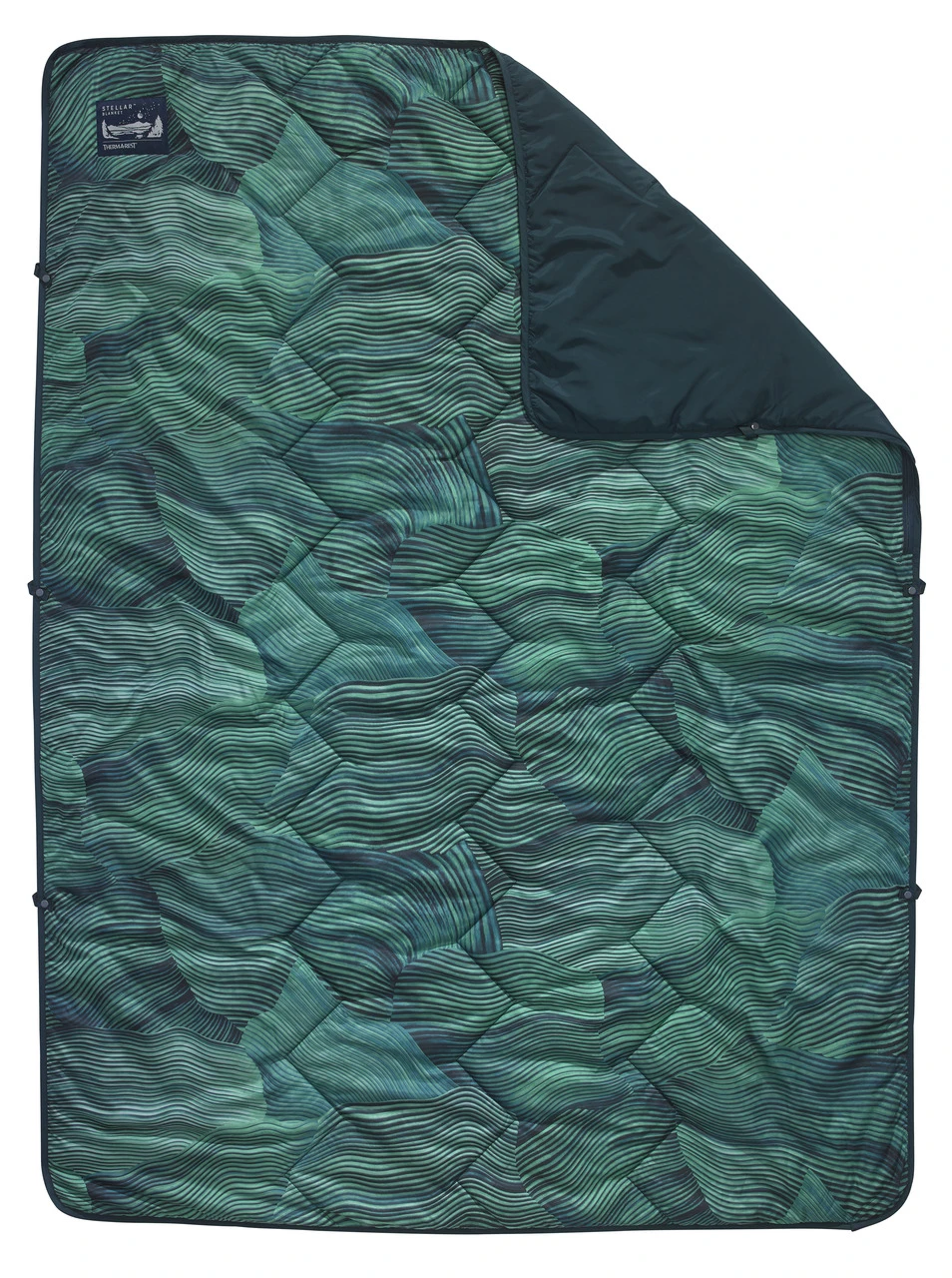 Thermarest Stellar Decke (green-wave-print) 1 Thermarest Stellar Decke (green-wave-print)