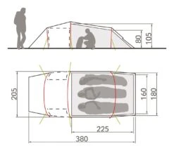 Vaude Arco XT 3P Zelt (buckeye) 7 Vaude Arco XT 3P Zelt (buckeye) -Hanwag Verkauf Vaude Arco XT 3P Zelt buckeye D 12258 594 Bild 4