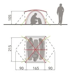 Vaude Campo 3P Zelt (terracotta) -Hanwag Verkauf Vaude Campo 3P Zelt terracotta D 14223 170 Bild 4
