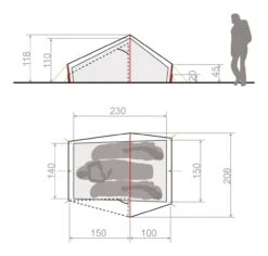 Vaude Lizard Seamless 2-3P Zelt (cress-green) -Hanwag Verkauf Vaude Lizard Seamless 2 3P Zelt cress green D 14418 182 Bild 4