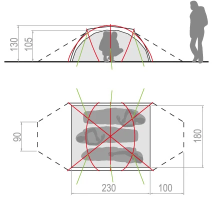 Vaude Power Sphaerio 3P Zelt (orange) 2 Vaude Power Sphaerio 3P Zelt (orange) – Bild 2