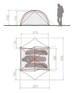 Vaude Space Seamless 2-3P Zelt (cress-green) 5 Vaude Space Seamless 2-3P Zelt (cress-green) -Hanwag Verkauf Vaude Space Seamless 2 3P Zelt cress green D 14424 182 Bild 3