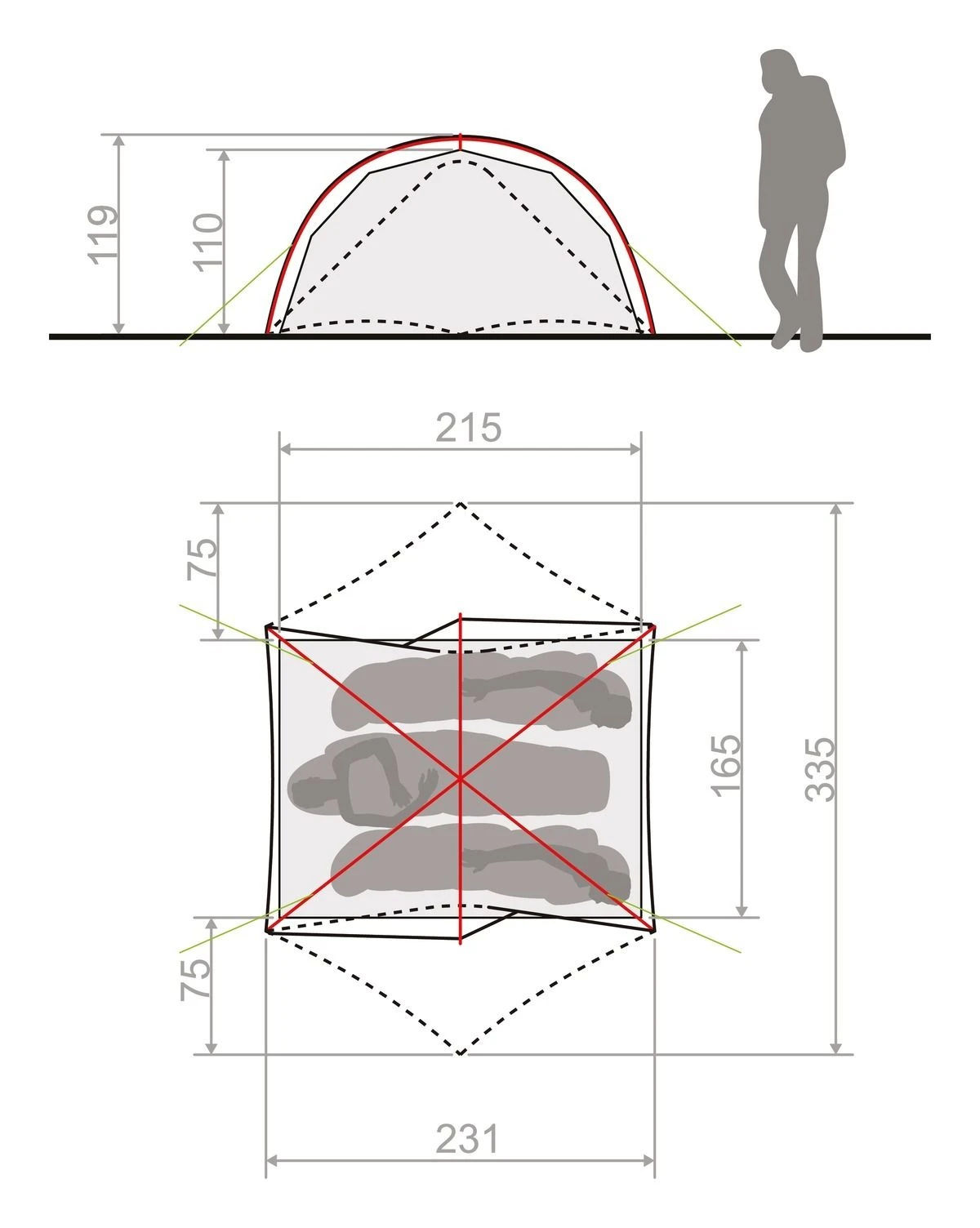 Vaude Space Seamless 2-3P Zelt (cress-green) 3 Vaude Space Seamless 2-3P Zelt (cress-green) – Bild 3